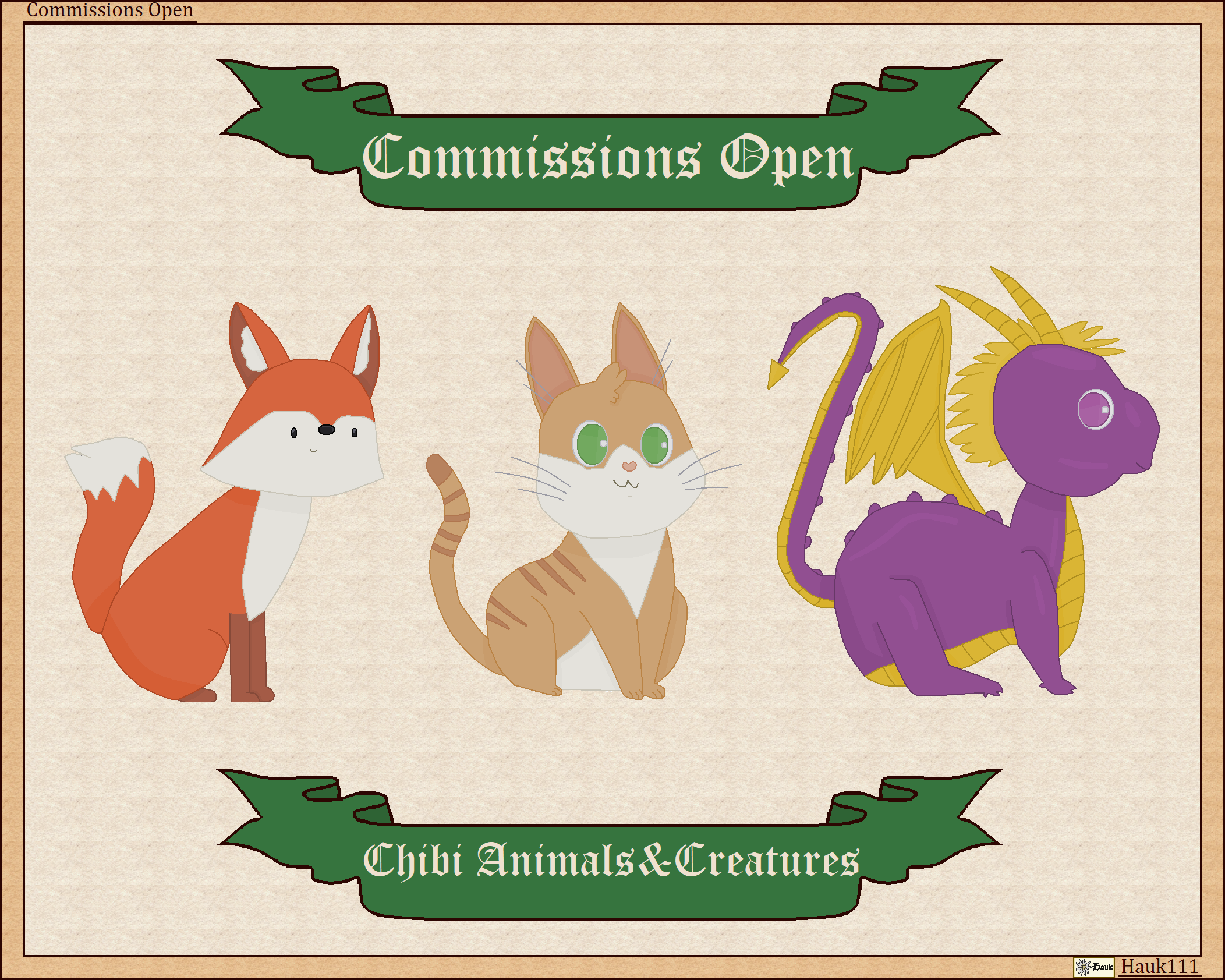 Chibi Animals and Creatures Commissions Open :) by Hauk111 on DeviantArt