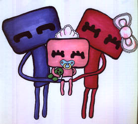 Kawaii Enderman Family