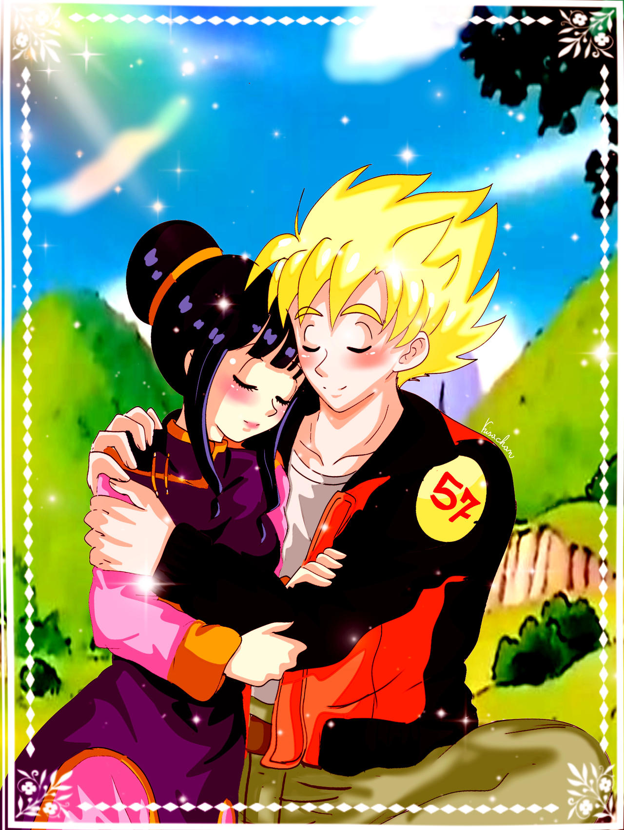 Goku super Saiyan x Chichi by kisachan90 on DeviantArt