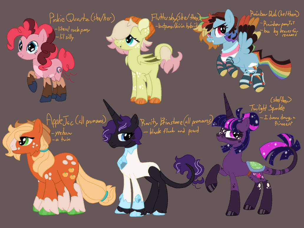 MLP redesigns sheet by KandiiKattArtsy on DeviantArt