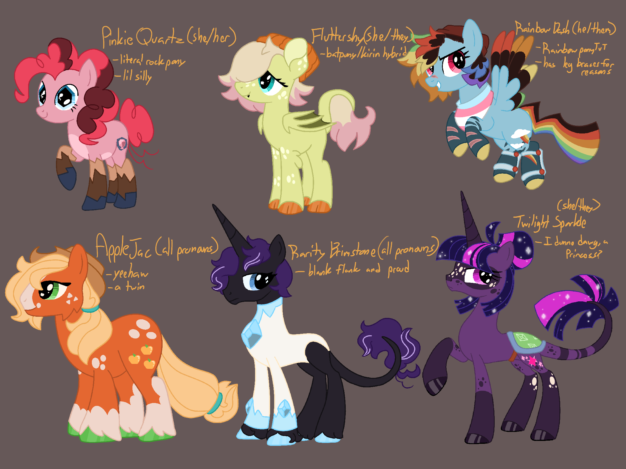 MLP redesigns sheet by KandiiKattArtsy on DeviantArt
