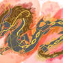 Shining Dragon of Gold and Black