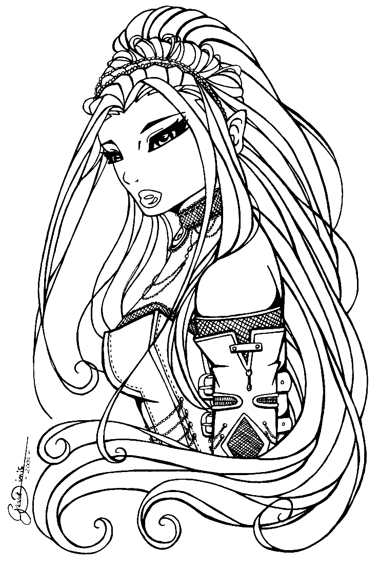 Alyx Underworld 2009 Lineart