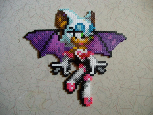 Perler Rouge The Bat Finished By Mr16bits On Deviantart Perler Rouge The Bat Finished By Mr16bits