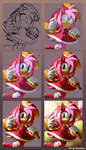 Process Amy Rose 3rd Year on Deviantart by Karneolienne