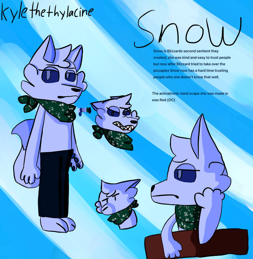 Snow(one of my ocs) by Kylethethylacine on DeviantArt