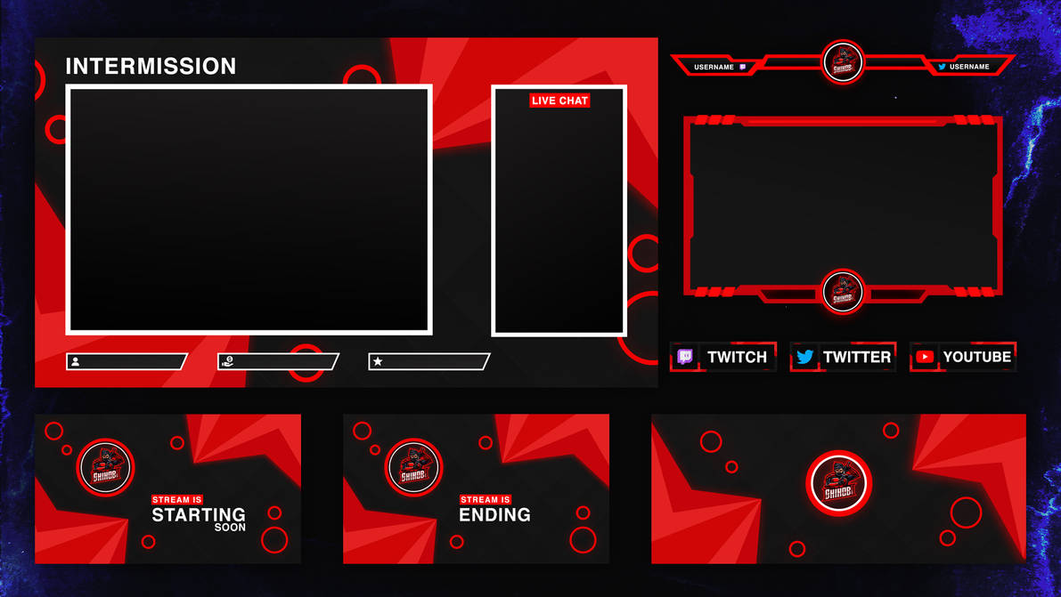 Red stream overlay template free download by litgfx on DeviantArt