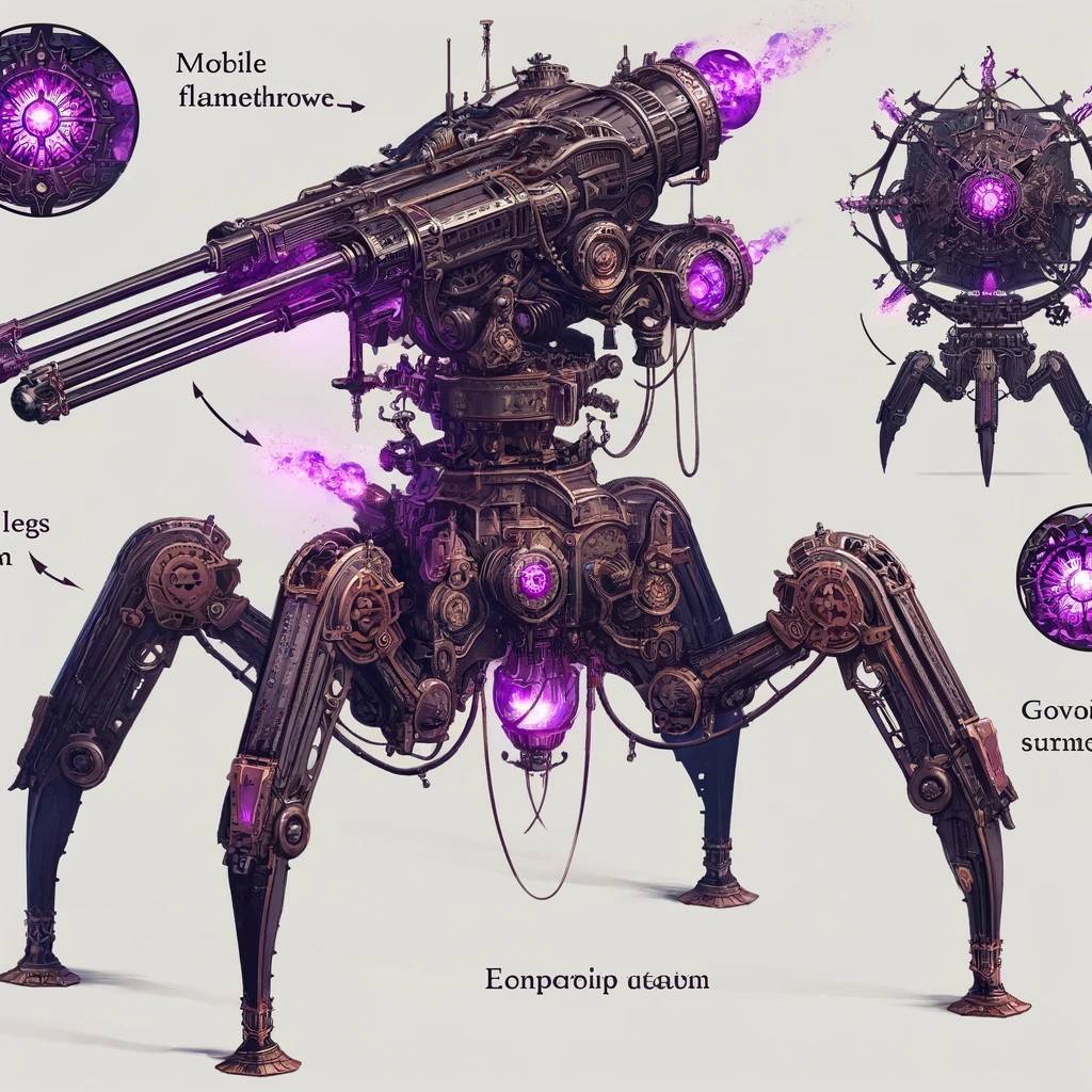 Eldritch Rocketship Eldritch Cannon: Flamethrower by tanor1 on DeviantArt
