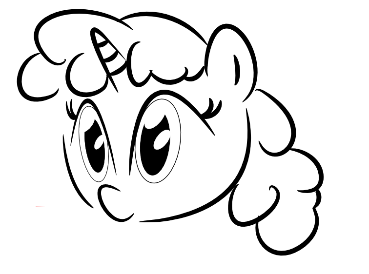 MLP unicorn outline