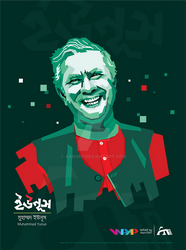 Muhammad Yunus on WPAP (Wedha's Pop Art Portrait)