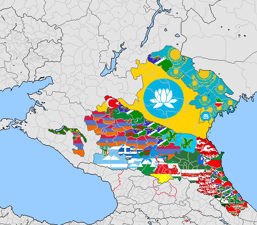 Non-Russian population in North Caucasus region by IlyaNevelny on