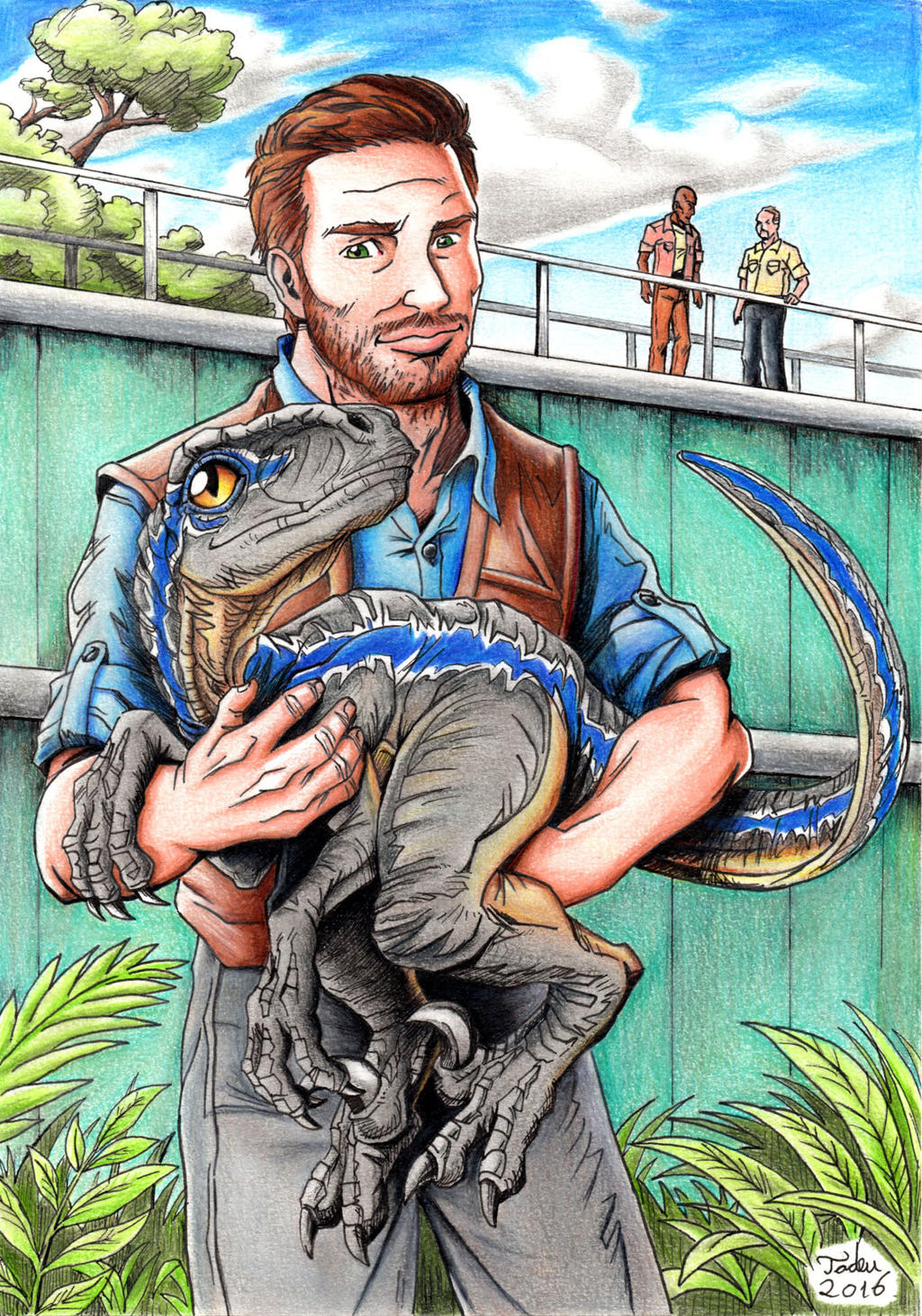 Jurassic World - Owen and baby Blue by Tadeu-Costa on DeviantArt