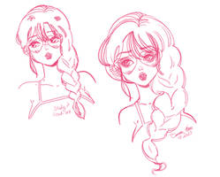 Heart Glasses Woman study