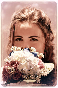 Bride and Flowers