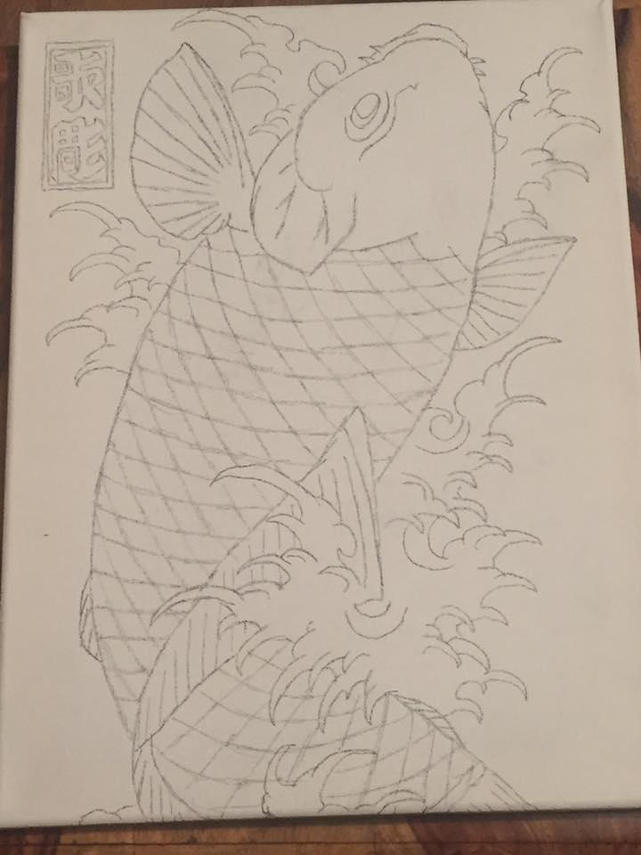 Yakuza Nishikiyama's Tattoo Canvas WIP by dewildbunbun on DeviantArt