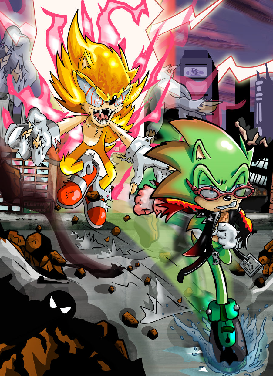 Archie Vs Fleetway: Scourge and Super Sonic by kintobor on DeviantArt