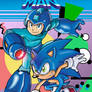 Sonic and Mega-man w/ Yardley