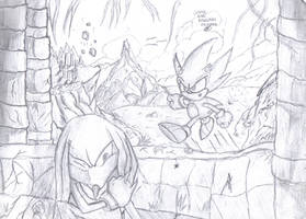 Sonic and knuckles sketch