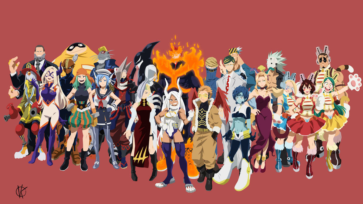 My Hero Academia - Pro Heroes (face) (revised) by VK-for-da-win on ...