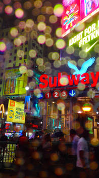 Rainy Night in Times Square