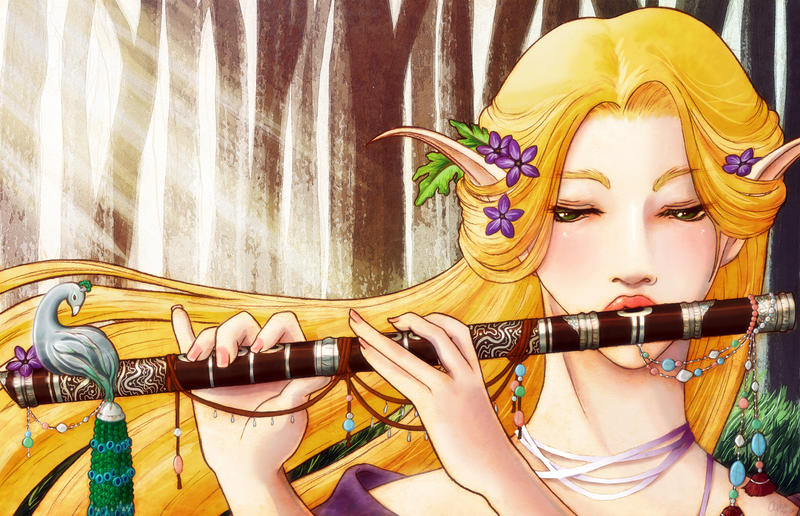 Давай флейту. Девушка с флейтой картина. Флейта. Флейтист фэнтези. Флейта фэнтези.