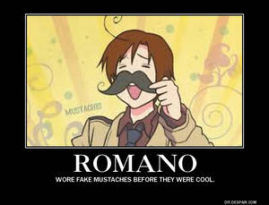 Romano's fake mustache