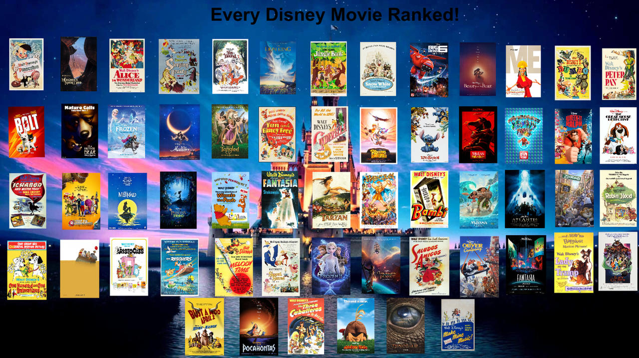All 58 Disney Movies Ranked By Jallroynoy On Deviantart