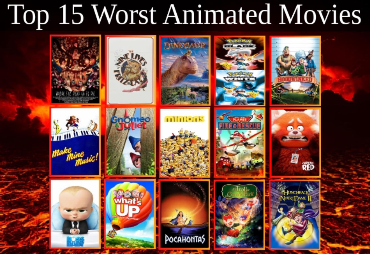 Top 15 worst animated films by jallroynoy on DeviantArt