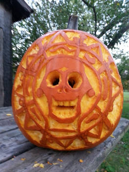 Pirate Medallion Pumpkin (full view) (2013)