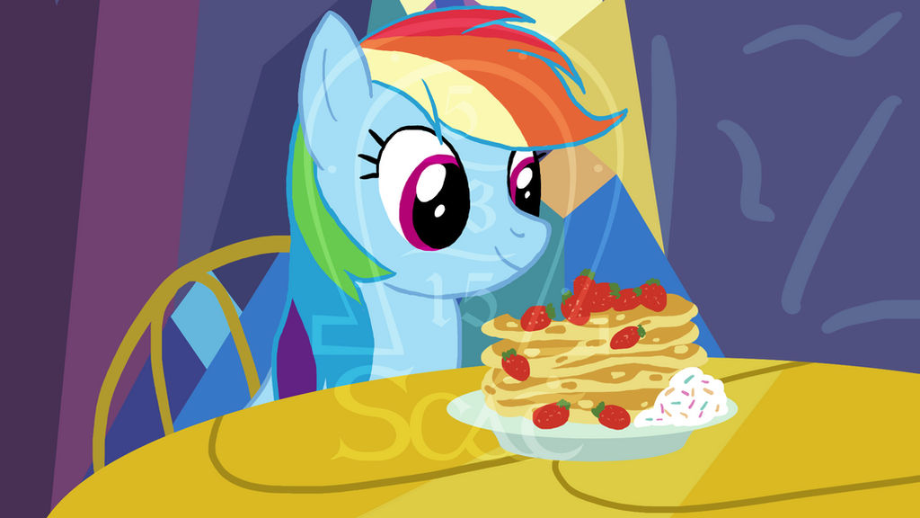 Rainbow Dash Eats Pancakes (Animation Preview) by AnScathMarcach