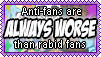 Anti-fans Are Always Worse than Rabid Fans