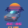 AE-86 Retrowave design