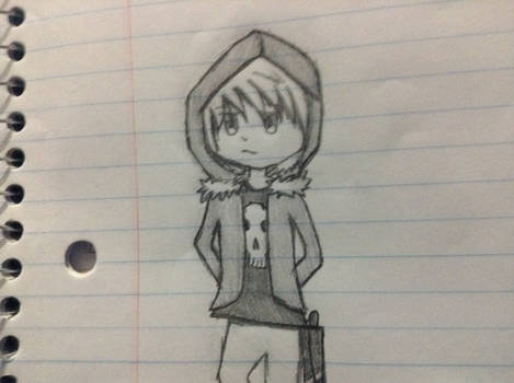 Nico in a hoody