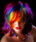 Anya Goy's Rainbow Hair by littlehippy