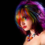 Anya Goy - Rainbow Hair Colour