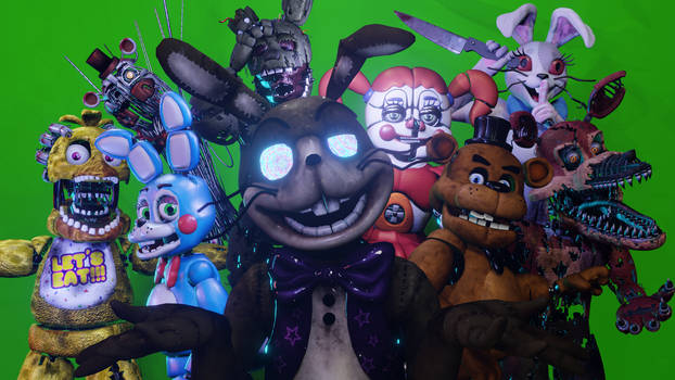 Fnaf Movie Main Gang Poster render by mysteriouspoggers12 on
