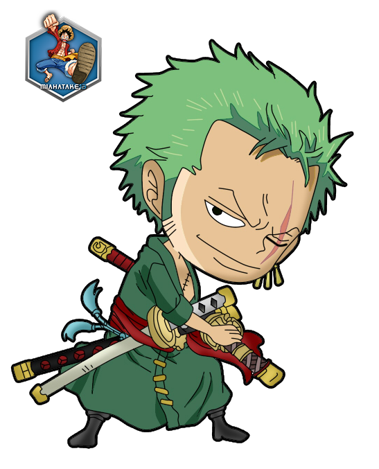 Roronoa Zoro Chibi PNG by miahatake13 [One Piece] by miahatake13