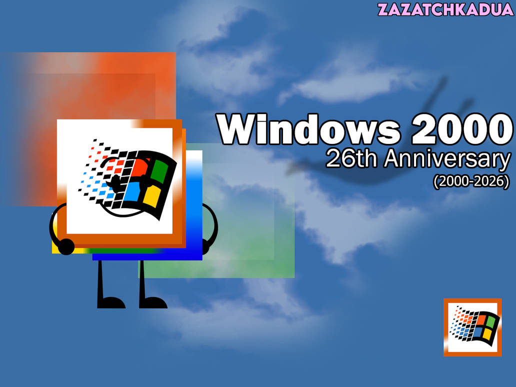 Happy 26th Anniversary to Windows 2000! by zazatchkadua on DeviantArt
