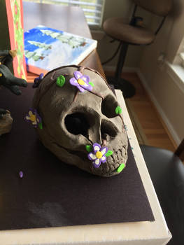 Clay skull