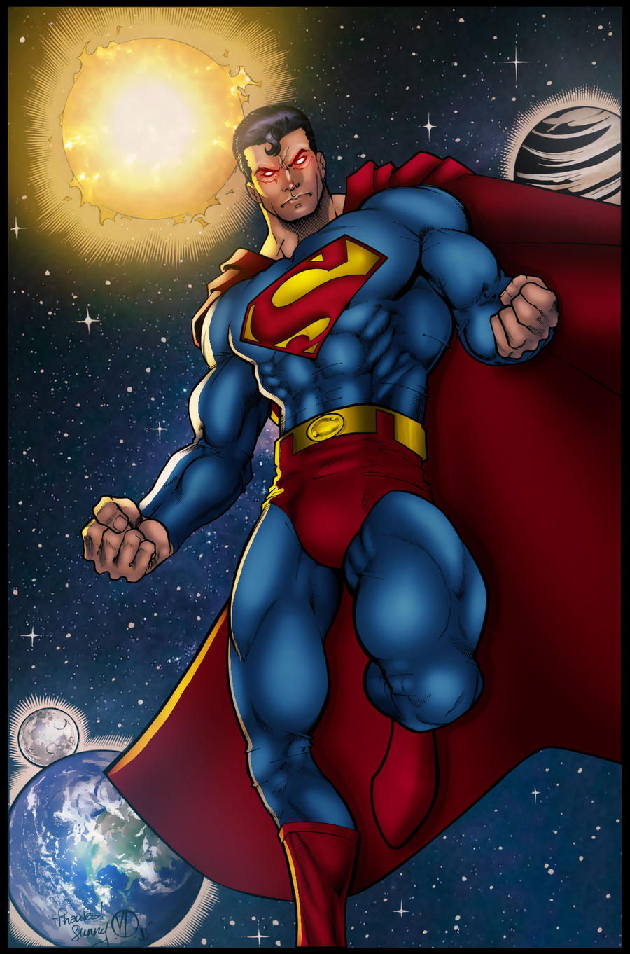 Superman In Space Colors by JScottColor on DeviantArt