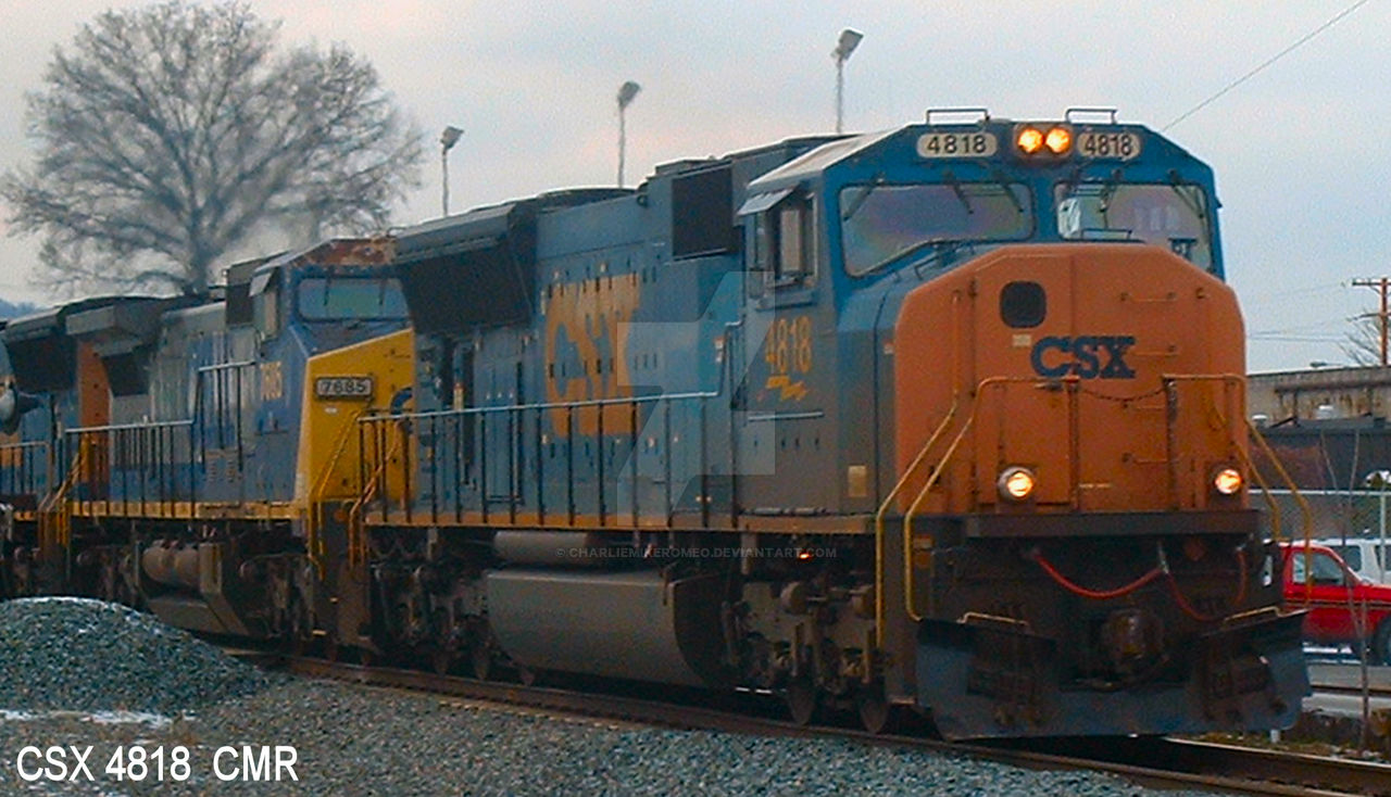 Csx 4518 CSX 4818 AC44CW diesel locomotive by charliemikeromeo on DeviantArt