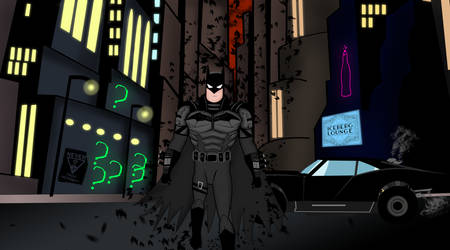 The Batman DCAU Bruce Timm style by bat123spider