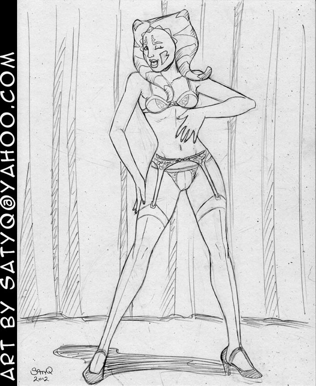 Aayla winking burlesque dance