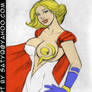 Power Girl New 52 fan service costume