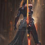 SwordsWoman. Double-Blade Swords Master.