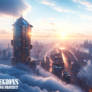 Neo CityScape. Sunrise.