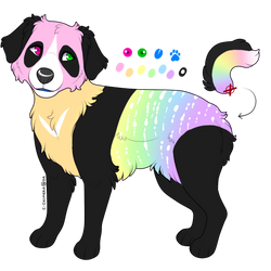 Rainbow Panda design for sale