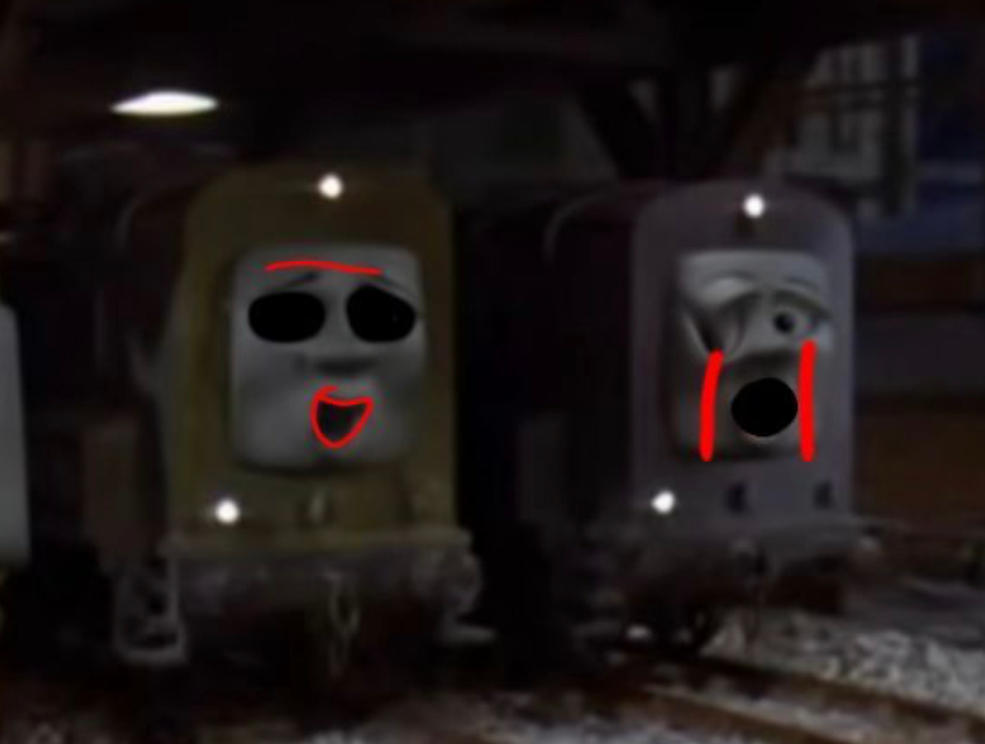 The Dark Railway Au:Splatter and Dodge/Splodge by Kingentheo1 on DeviantArt