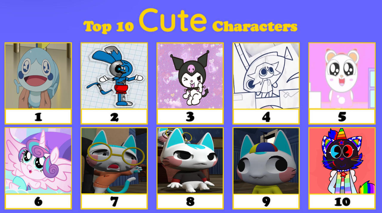 Top 10 Cutest Characters By Kingentheo1 On Deviantart Top 10 Cutest Characters By Kingentheo1 On Deviantart