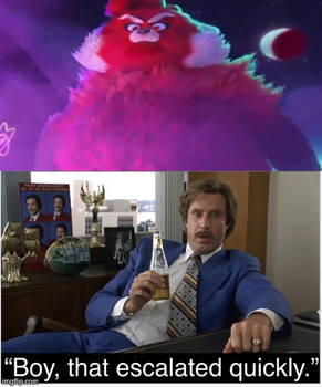 Ron Burgundy Sugarcoats Mingzilla